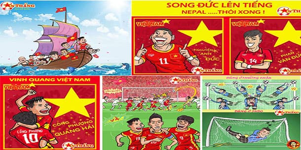 Ngộ nghĩnh  bộ tranh cổ vũ Olympic Việt Nam thi đấu ASIAD 2018
