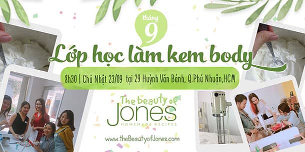 Lớp học làm kem body handmade