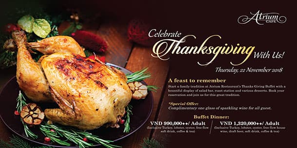 Celebrate Thanksgiving with Lotte Legend Saigon