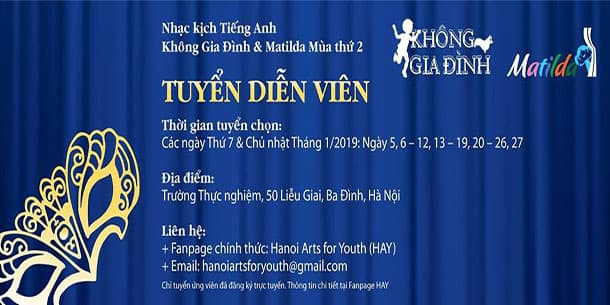 Tuyển diễn viên cho Nhạc kịch Không Gia Đình và Matilda