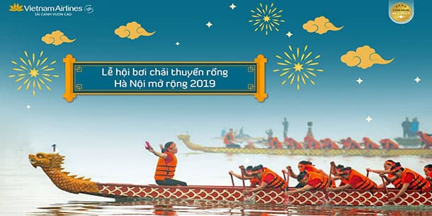 Lễ hội bơi chải thuyền rồng Hà Nội mở rộng 2019