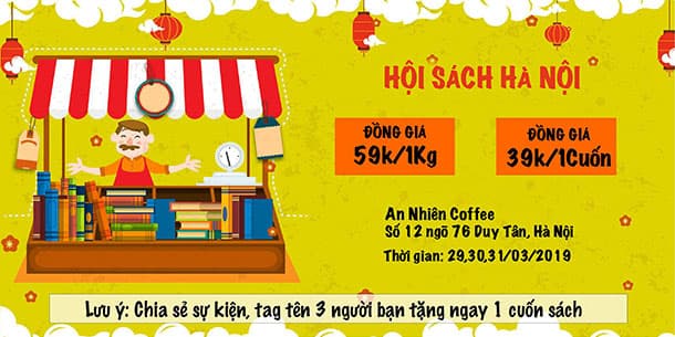 Hội Sách Tại Phố Duy Tân - Hà Nội chỉ 59kg/1kg