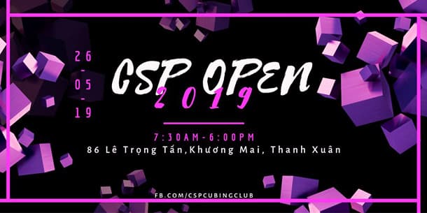 CSP OPEN 2019 - RUBIK'S CUBE COMPETITION