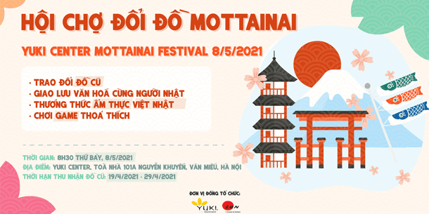 Hội chợ đổi đồ MOTTAINAI -  YUKI CENTER MOTTAINAI FESTIVAL 2021
