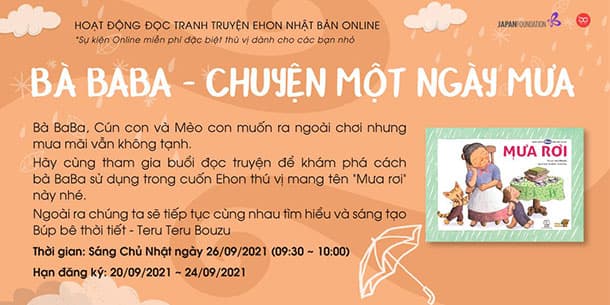 Sự kiện hoạt động đọc tranh truyện Ehon Nhật Bản online