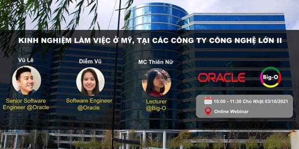 Buổi chia sẻ trực tuyến về kinh nghiệm làm việc ở Mỹ tại các công ty công nghệ lớn II