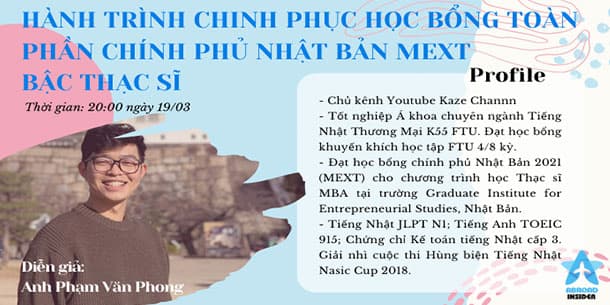 Talkshow: Hành Trình Săn Học Bổng Chính Phủ Nhật Bản 