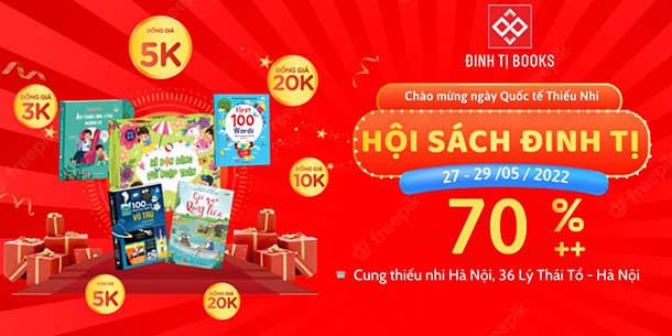 [Hà Nội] Hội sách Đinh Tị - Chào mừng ngày Quốc tế Thiếu Nhi