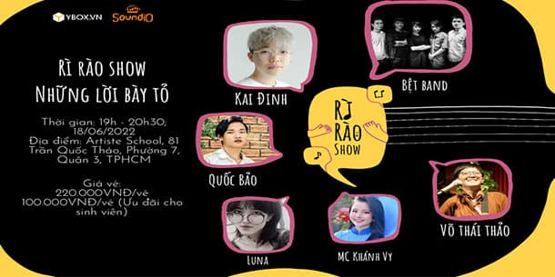 Chương Trình Ca Nhạc "Rì Rào Show - Cơn Mưa Âm Thanh Của Tình Yêu Và Những Lời Bày Tỏ