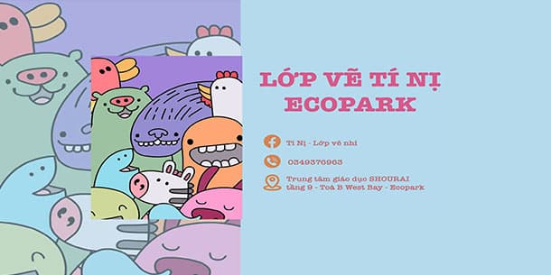 Workshop cuối tuần vẽ tranh miễn phí - lớp vẽ Tí Nị Ecopark