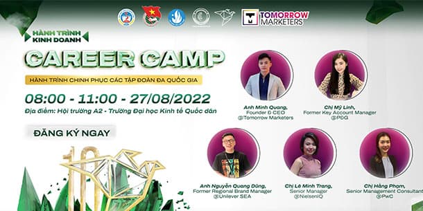 Career Camp: Hành Trình Chinh Phục Các Tập Đoàn Đa Quốc Gia 2022 (Miễn Phí Tham Dự)