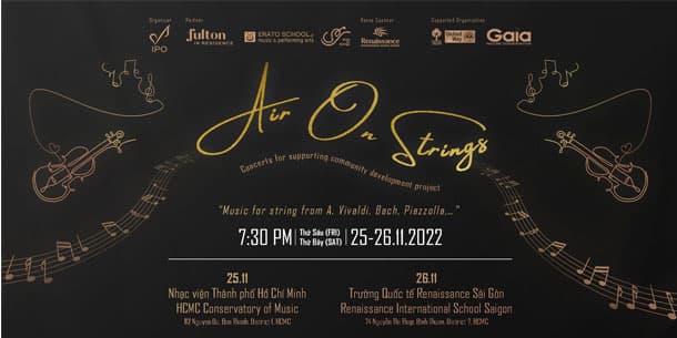 Sự kiện hòa nhạc AIR ON STRINGS - Concerts for supporting Community Development Project
