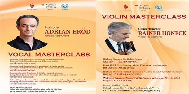 Sự kiện hòa nhạc: VIOLIN & VOCAL MASTERCLASS