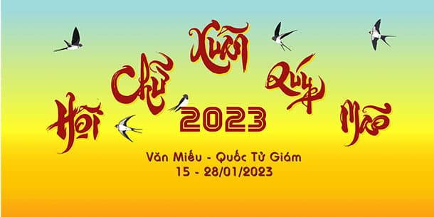  Hội Chữ Xuân Quý Mão "Sư Đạo Tôn Nghiêm” Tại Văn Miếu Quốc Tử Giám 2023