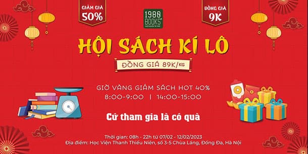 Hội sách kí lô 2023 - đồng giá 89k/kg tại  Học Viện Thanh Thiếu Niên Việt Nam