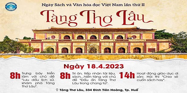 Sự kiện tại Huế: Ngày sách và văn hóa đọc  VIỆT NAM LẦN THỨ 2 