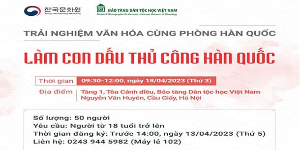 Sự kiện trải nghiệm làm con dấu thủ công Hàn Quốc