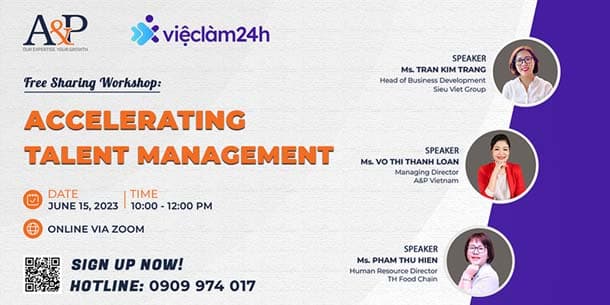 Hội thảo miễn phí - Quản lý nhân tài - Đòn bẩy phát triển doanh nghiệp bền vững