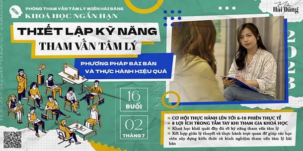 Khóa học - Thiết lập kỹ năng Tham vấn tâm lý - Phương pháp bài bản và thực hành hiệu quả