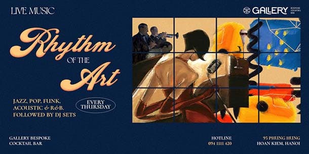 Live Music thứ 5 hàng tuần tại Hà Nội với nhạc Jazz, Pop, R&B, Funk - Live Music every Thursday