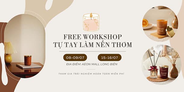 Workshop làm nến thơm miễn phí