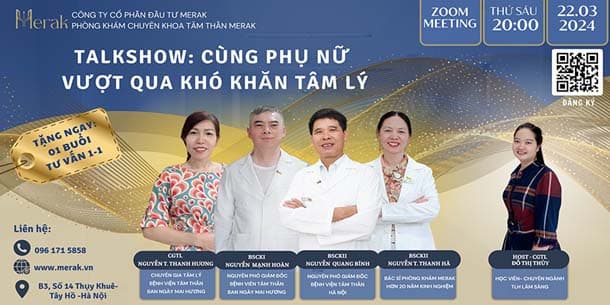 Talkshow miễn phí đăng ký - Cùng phụ nữ vượt qua khó khăn tâm lý