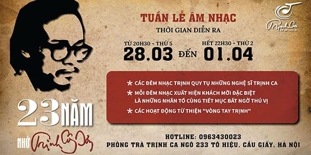 Tuần lễ âm nhạc 23 NĂM NHỚ TRỊNH CÔNG SƠN
