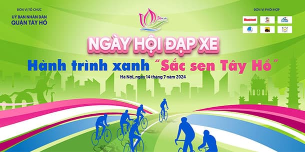 Tham gia ngay NGÀY HỘI ĐẠP XE LỚN NHẤT THỦ ĐÔ SẮC SEN TÂY HỒ