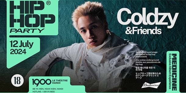 Đêm nhạc 1900 Hip Hop Party No18 - COLDZY & Friends - Ngày 12.07.2024