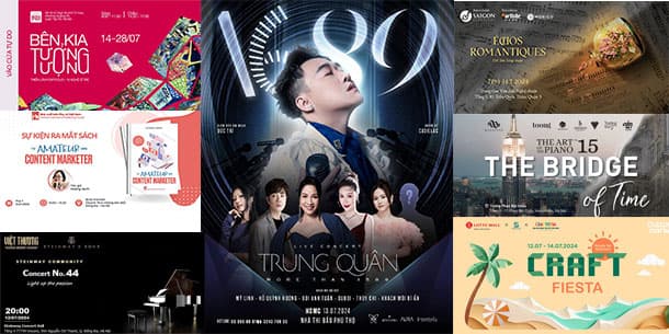 Khám phá sự kiện văn hóa nghệ thuật - âm nhạc hấp dẫn nhất cuối tuần 12/07 - 14/07 cùng ticketgo.