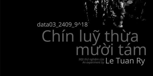 Triển lãm nghệ thuật: Chín luỹ thừa mười tám