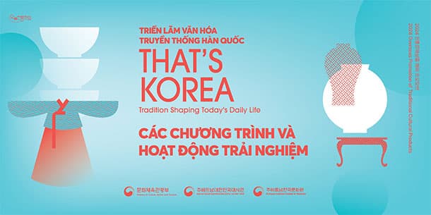 Chương trình biểu diễn nhạc cụ truyền thống Việt - Hàn và Hoạt động của các gian hàng Hanbok, ẩm thực.