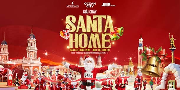Giải chạy Santa Run 2024 tại Grand World Hà Nội