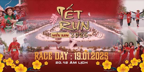 Giải chạy TẾT RUN MIỀN NAM 2025 tại Vinhomes Grand Park - TP Thủ Đức