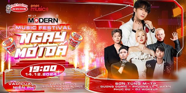 Cơ hội quẩy hết mình tại Modern Music Festival 2024 cùng Sơn Tùng M-TP và dàn line-up chất như nước cất