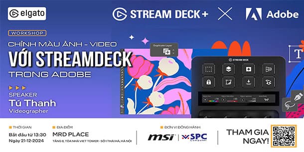 Workshop chỉnh màu hình ảnh & video với streamdeck.