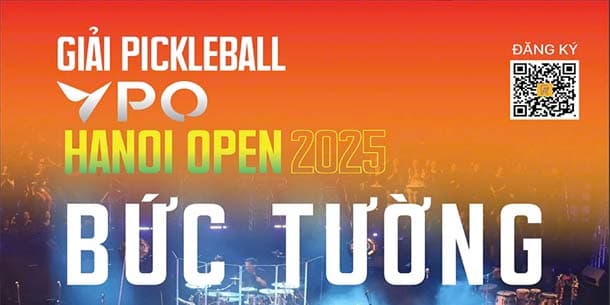 Giải đấu Pickleball VPO Hà Nội Open 2025 với sự tham gia biểu diễn của Ban nhạc Bức Tường