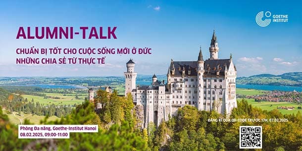 Cơ hội tham gia Alumni Talk để được các diễn giả chia sẻ kiến thức - kinh nghiệm thực tế trước khi sang Đức sống, học tập và làm việc