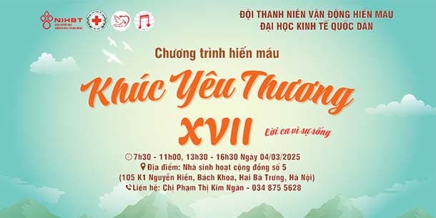 Chương trình hiến máu - Khúc Yêu Thương - Ngày 04/03/2025