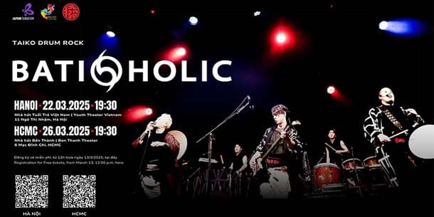 Hòa nhạc Rock Trống Taiko đến từ Nhật Bản cùng BATI-HOLIC tại Hà Nội và Hồ Chí Minh 2025