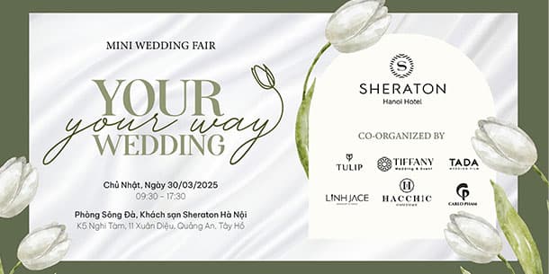 Sự kiện mini wedding fair tại Sheraton: Your Wedding, Your Way.