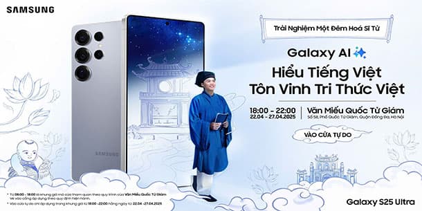 Sự kiện trải nghiệm hành trình khoa cử cùng Galaxy AI hiểu tiếng Việt, tôn vinh tri thức Việt.