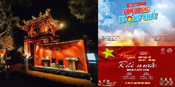 Chill Thả Ga 30/04 Tại Hà Nội: Tour Đêm Văn Miếu, Rối Nước Hoàng Thành Thăng Long miễn phí