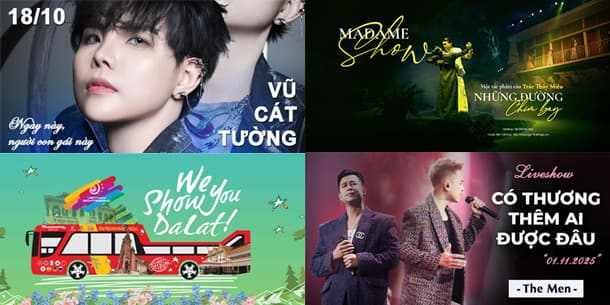 Tổng hợp các sự kiện cực HOT sẽ diễn ra vào tháng 10/2025 tại Đà Lạt