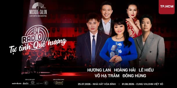 Ca sĩ Đông Hùng xác nhận tham gia Musique de Salon 21 - Tự Tình Quê Hương tại TP Hồ Chí Minh cùng Võ Hạ Trâm - Hoàng Hải - Lê Hiếu