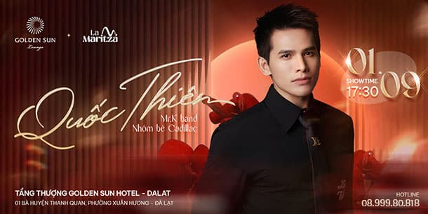 Liveshow Quốc Thiên tại Đà Lạt 2026 - Đêm nhạc đầy cảm xúc giữa Đà Lạt mộng mơ cho dịp nghỉ lễ 2/9
