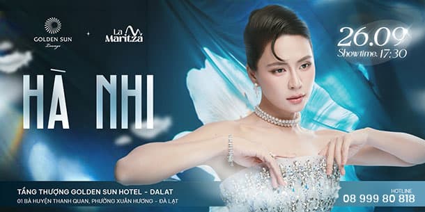 Đêm nhạc Hà Nhi tại Đà Lạt 2026 - Thưởng thức những giai điệu tình ca giữa thành phố ngàn hoa - Ngày 26.09.2026