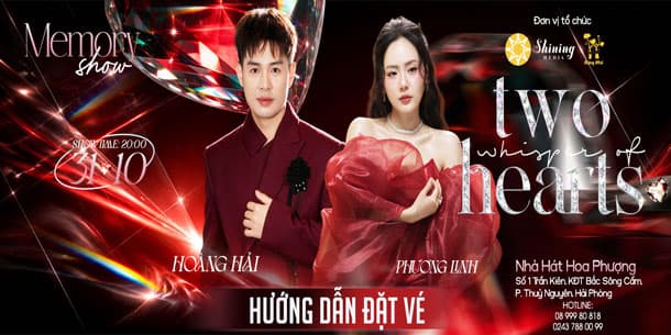 Hướng dẫn đặt mua vé đêm nhạc Phương Linh - Hoàng Hải tại Hải Phòng | 31.10.2026