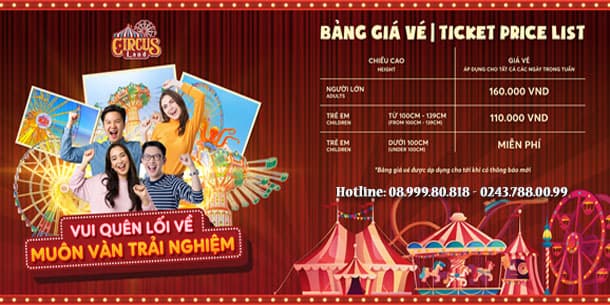 Bán vé vào cửa Công viên giải trí CIRCUSLAND tại Novaworld Phan Thiết
