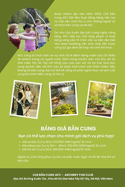 Trải nghiệm bắn cung thể thao tại CLB bắn cung AFC Hà Nội - Archery Fun Club